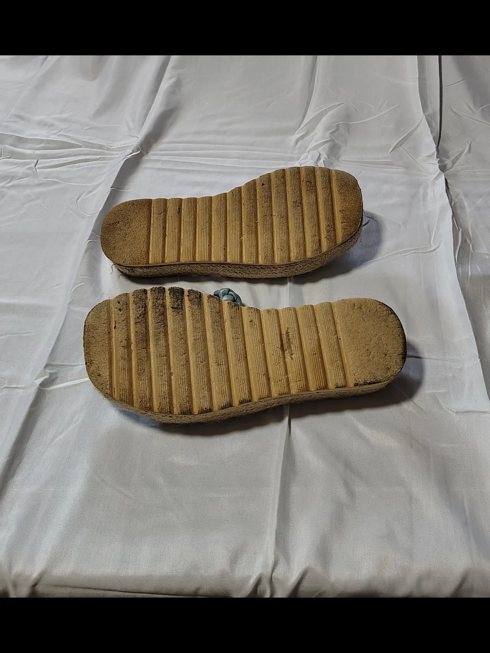 Ladies Size 8 Beachy Whimsical Braided Platform Slide Sandals